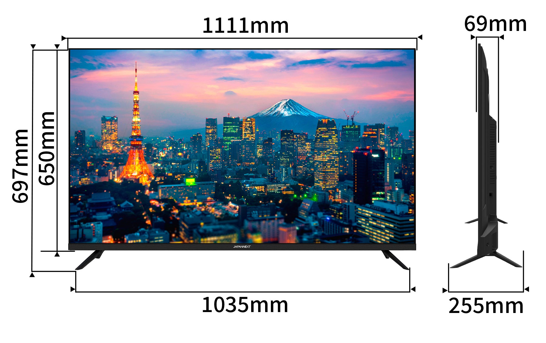 5年保証モデル】JAPANNEXT 50インチ VAパネル搭載 大型4K液晶モニター