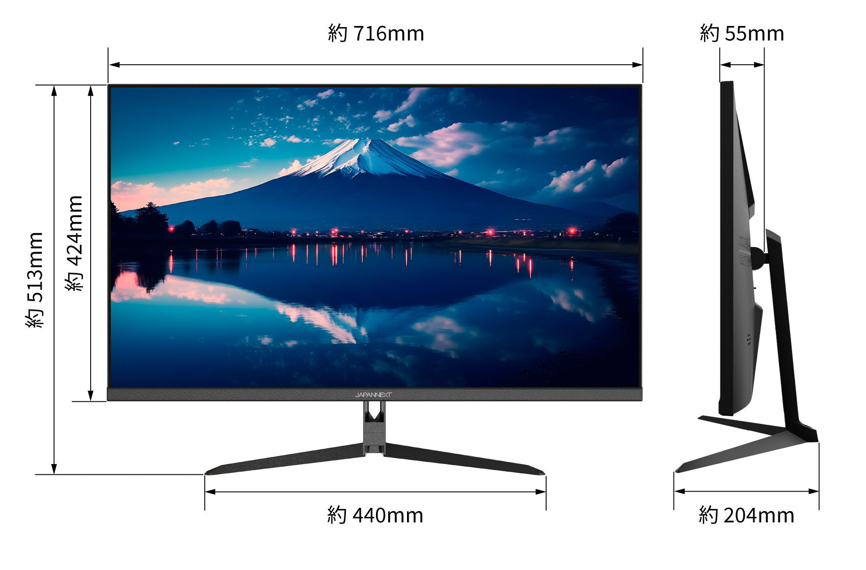 Amazon.co.jp限定】JAPANNEXT IPSパネル搭載31.5インチ 4K(3840x2160