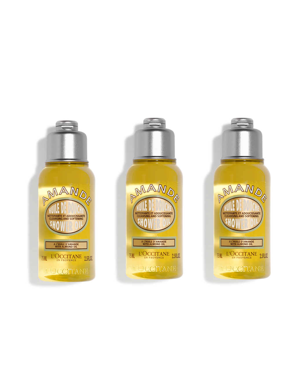アーモンド モイスチャライジングシャワーオイル ミニ3本セット｜Last
