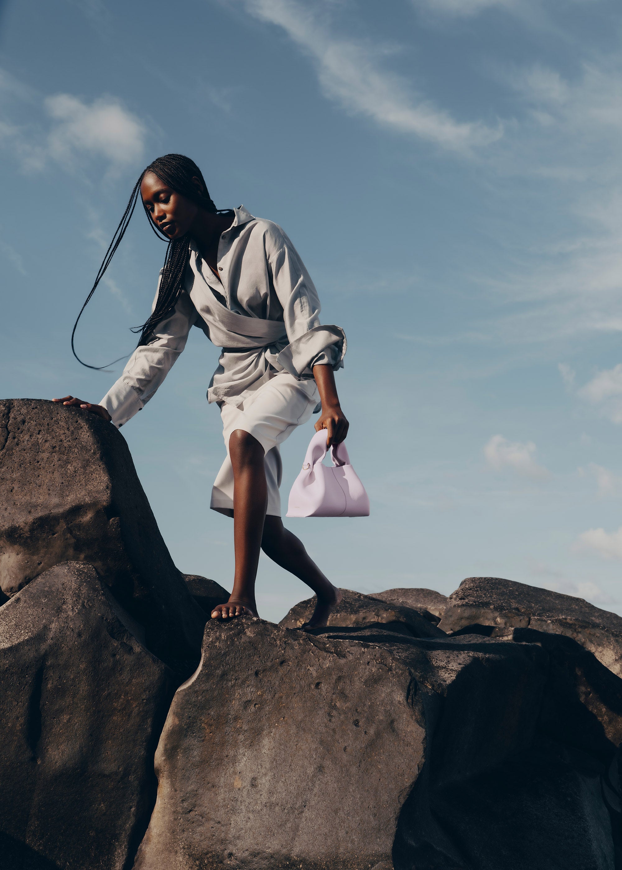 Polène | バッグ - Numéro Neuf Mini - グリシーヌ テクスチャード