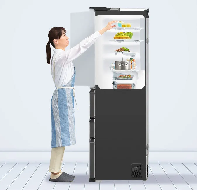 奥行き薄型デザイン | SJ-MF46M | 冷蔵庫：シャープ