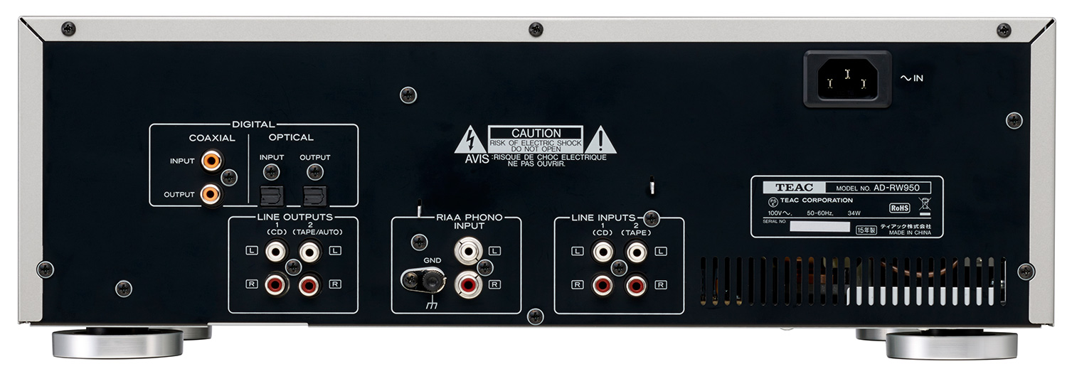 ティアック、CDレコーダー/カセットデッキ「AD-RW950-S」、CD