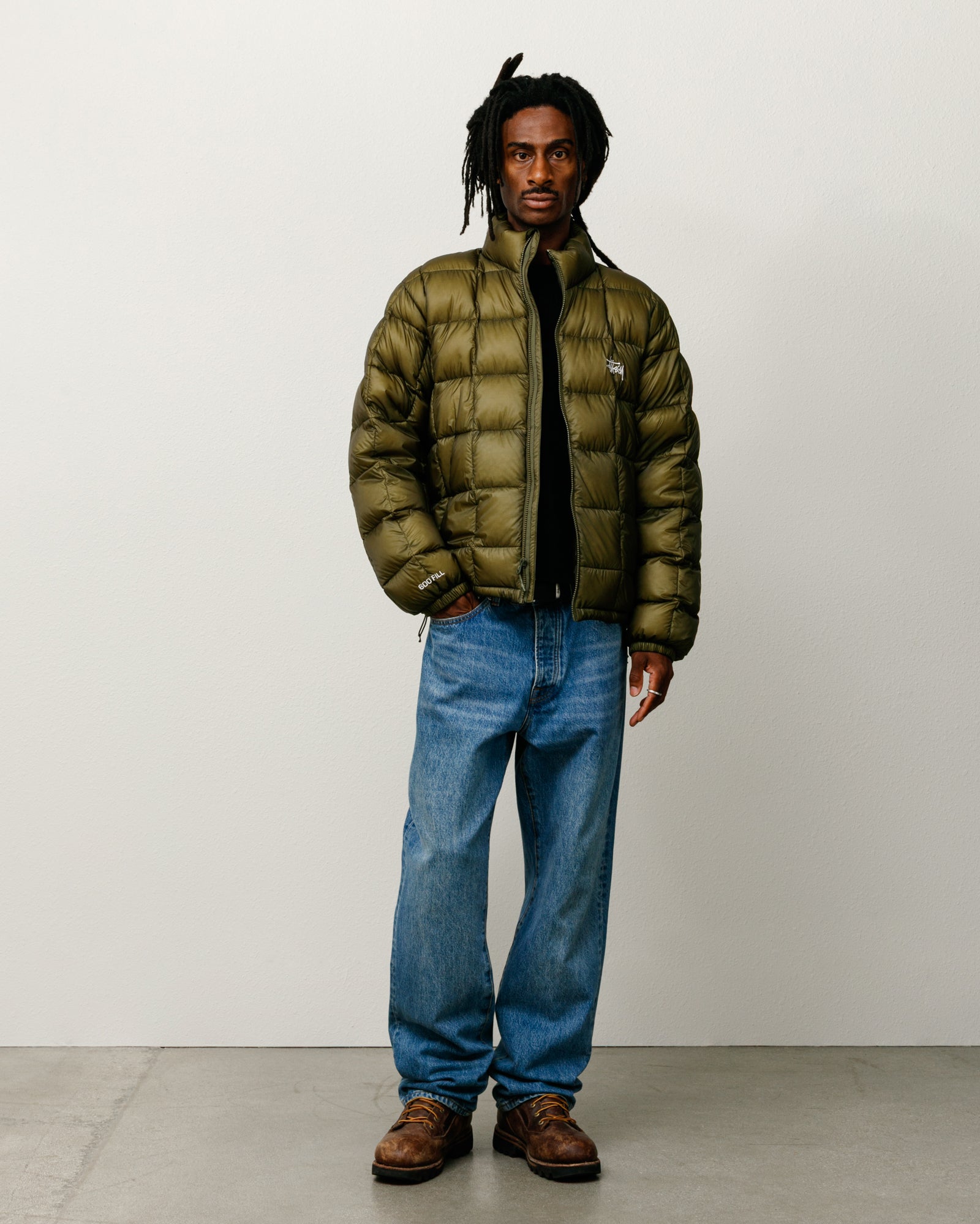 Midweight Puffer – Olive | Outerwear | Stüssy Japan