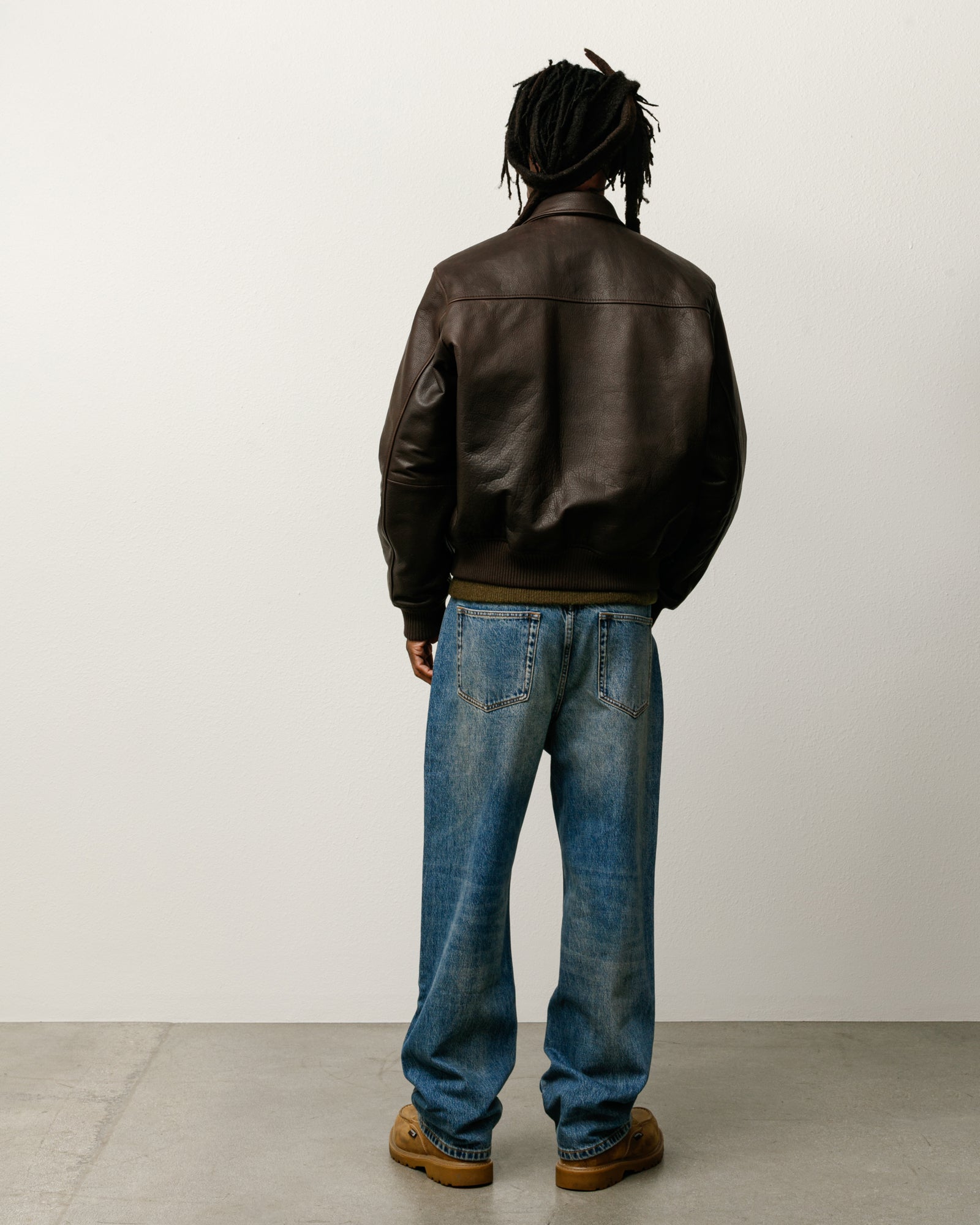 Leather Flight Jacket – Dark Brown | Outerwear | Stüssy Japan
