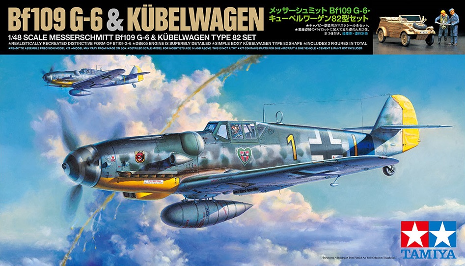 Messerschmitt Bf109 G-6 & Kubelwagen Type 82 Set Tamiya 25204