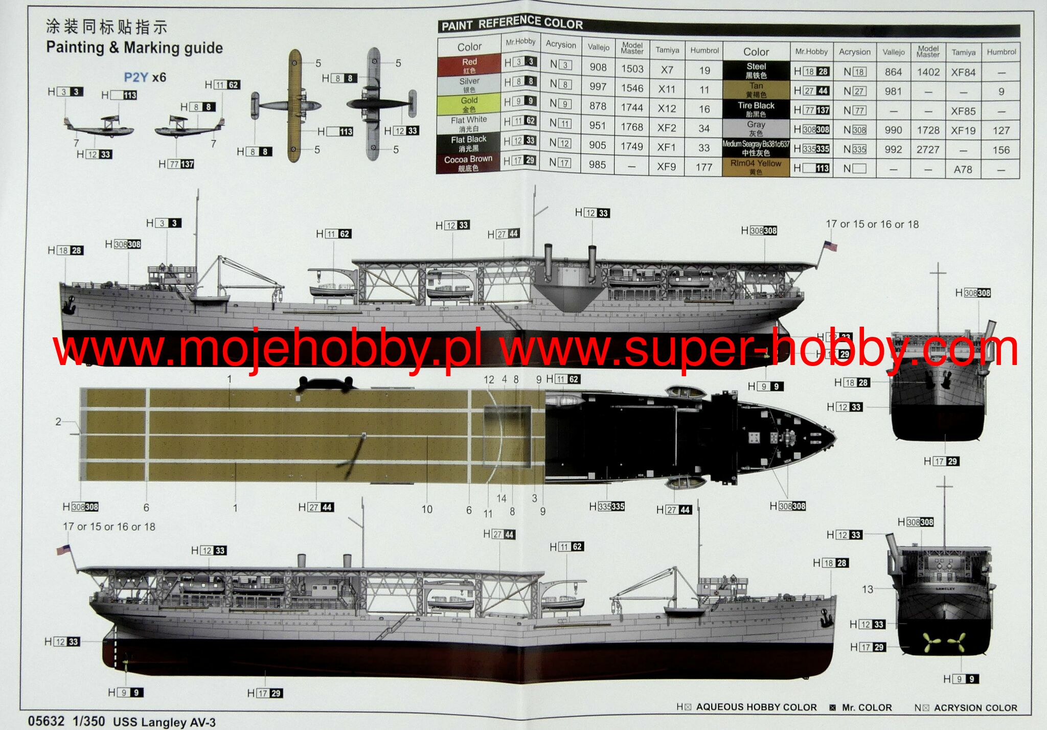USS Langley AV-3 Trumpeter 05632
