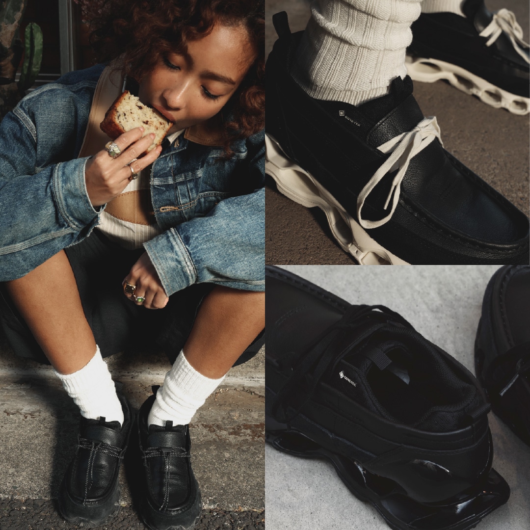 WAVE PROPHECYソールを搭載したレザーシューズ、「WAVE PROPHECY MOC