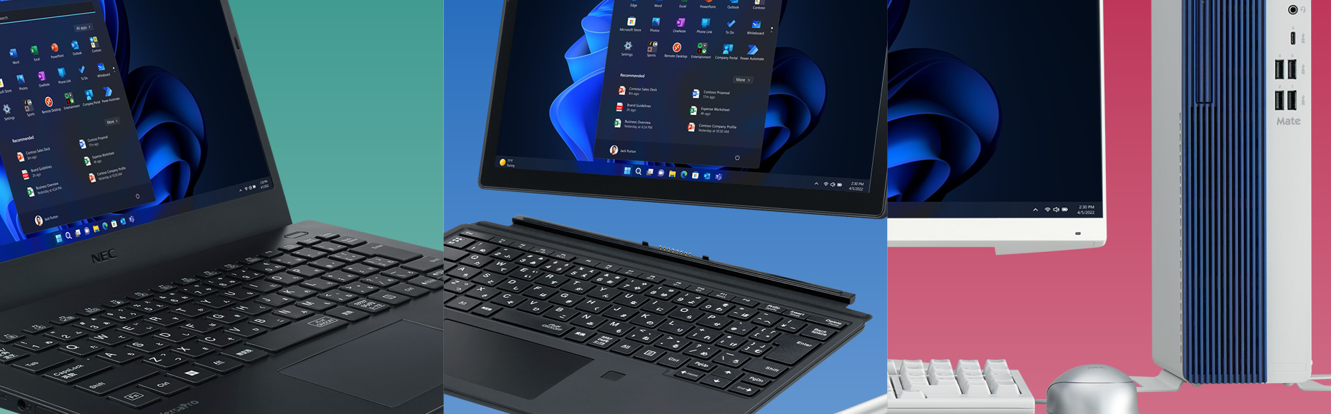 NECのWindows 11 搭載ビジネスPC：Windows 11でビジネスをもっと自由に