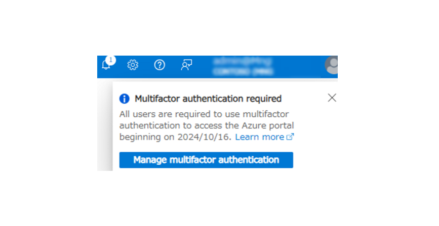 MC862873 - Azure ポータル (および Azure CLI 等) の MFA 義務付けの