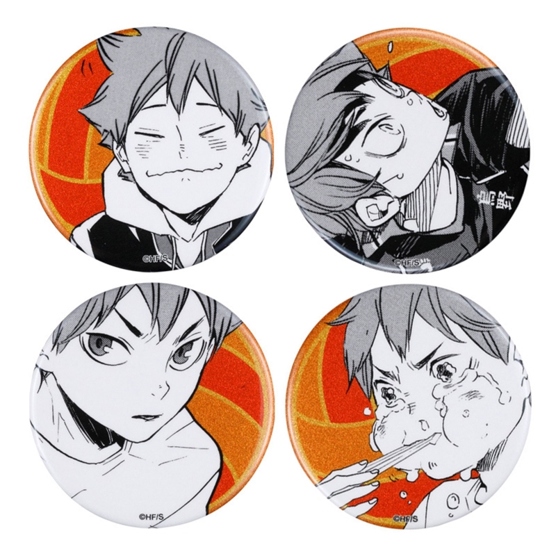 ハイキュー！！』缶バッジ4個セット EMOTIONS 日向翔陽