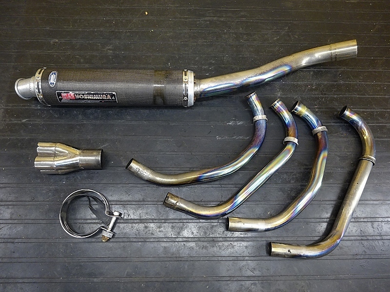 190520.K】ZRX400(ZR400E-051)○ 社外フルエキチタンマフラー カーボン