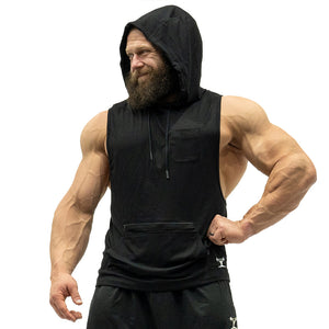 Ultra Sleeveless Hoodie - Black – Jujimufu