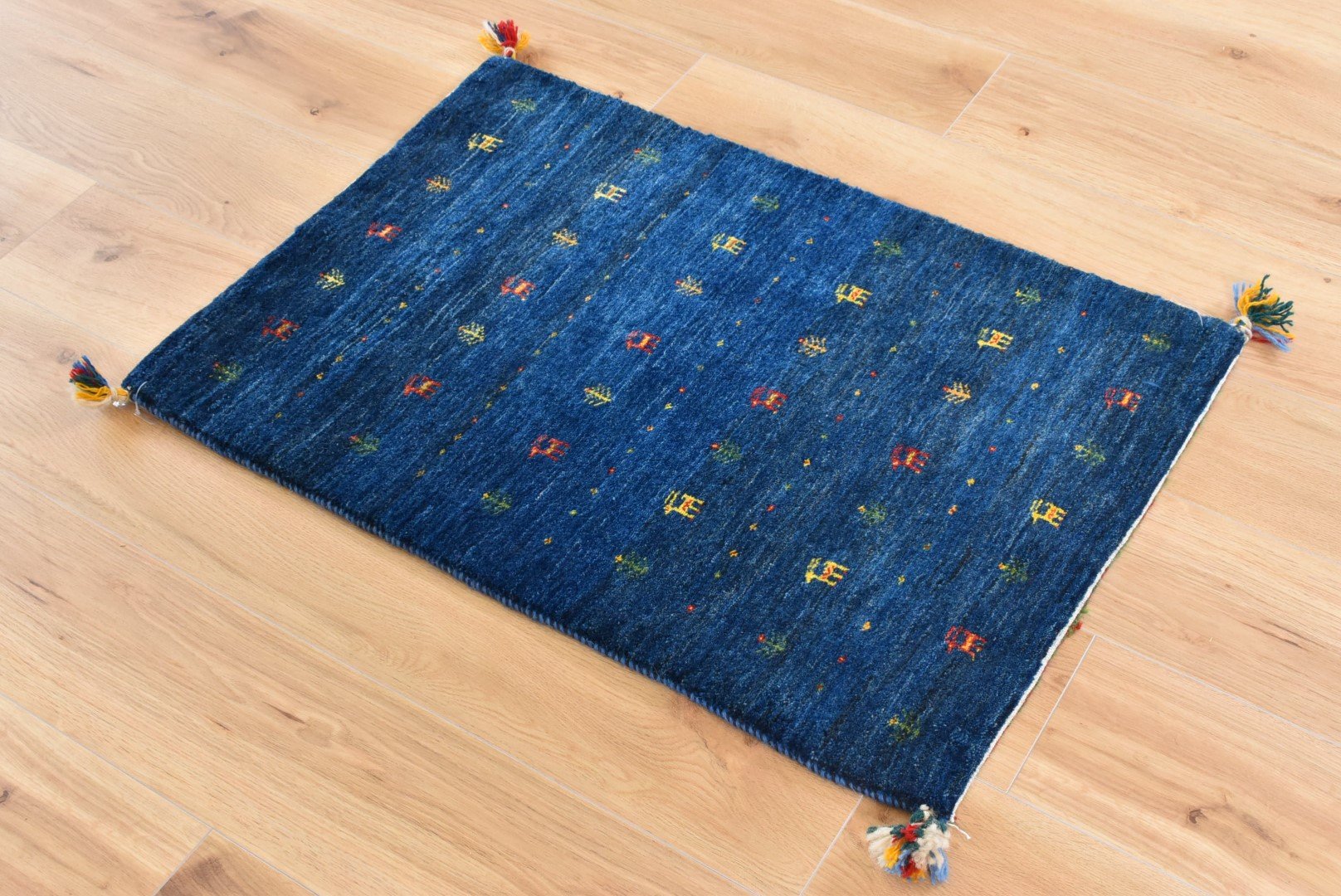 ギャッベ イラン産 玄関マットサイズ 92✕64