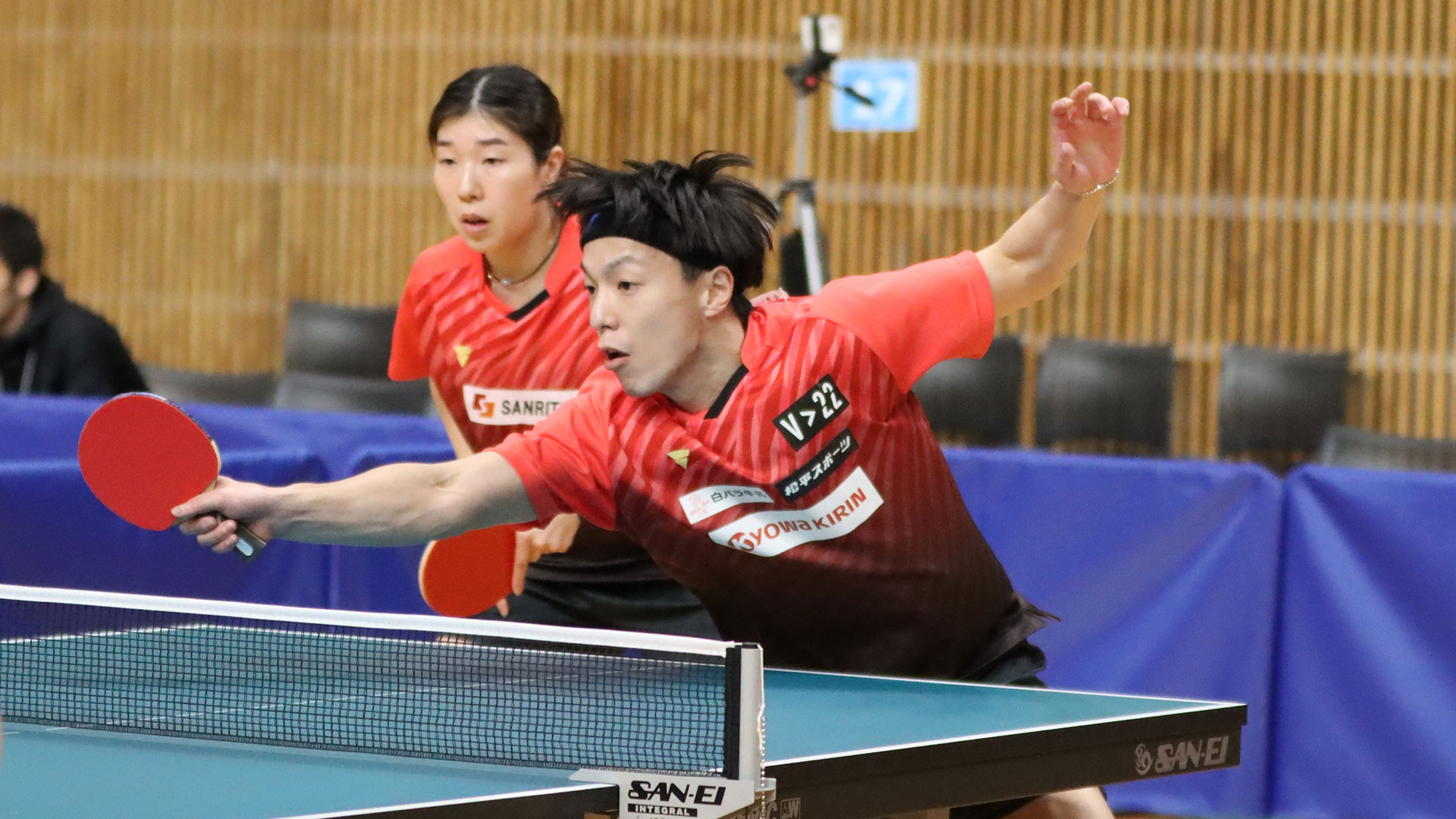 ダブルス3種目の1回戦と2回戦が終了、松平賢二は男子ダブルスと混合