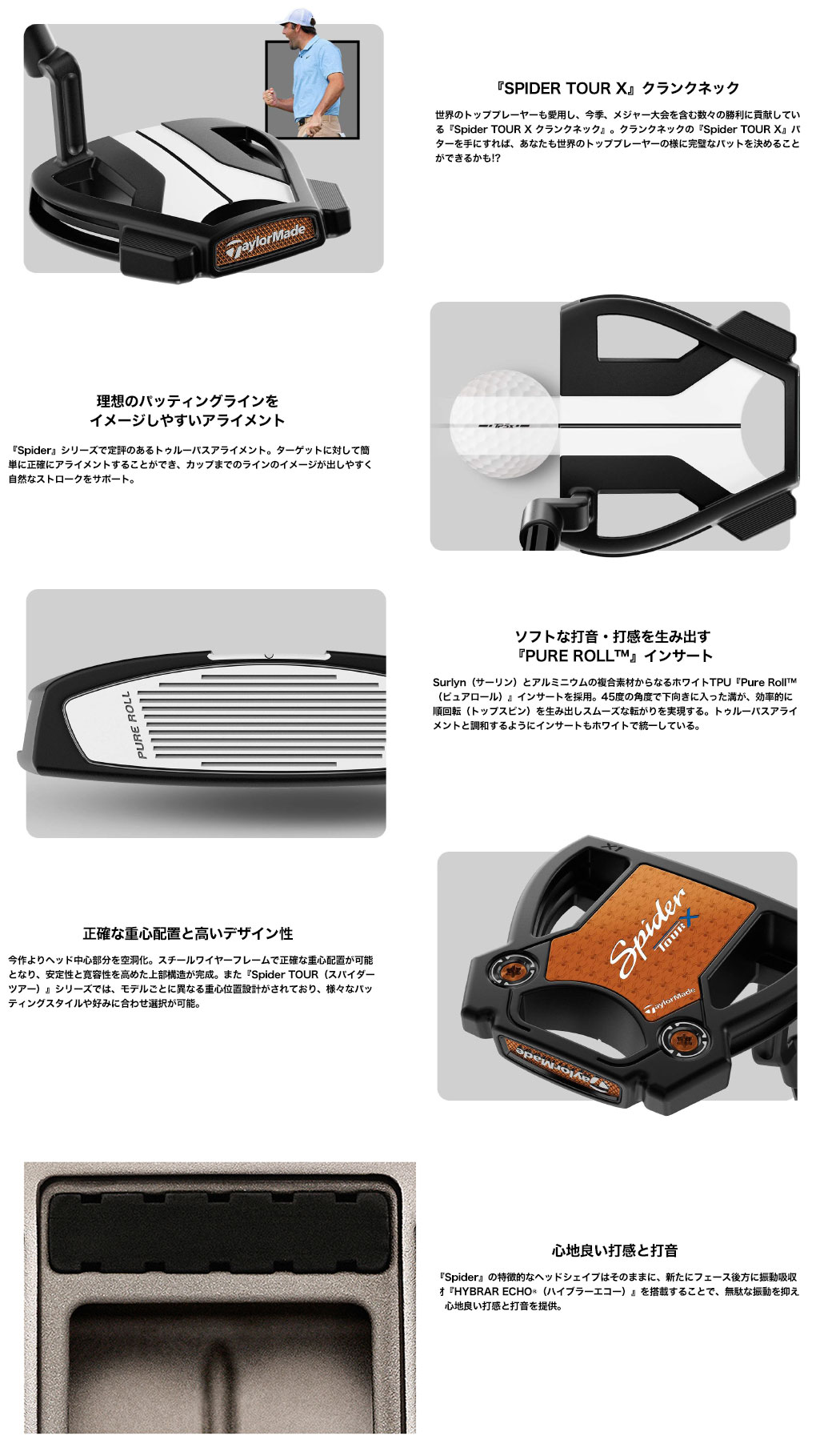 テーラーメイド パター Spider TOUR X クランクネック メンズ 右用 33