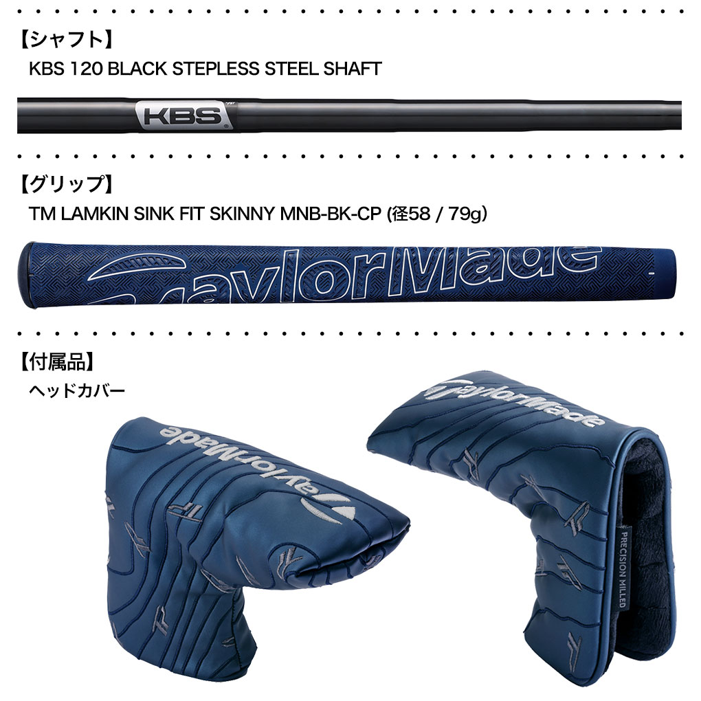 テーラーメイド TP TRUSS MID NIGHT BLUE B1TH パター メンズ 右用 33