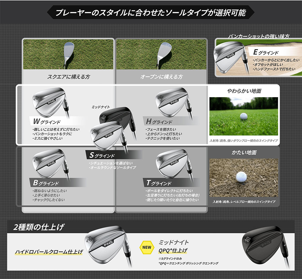 ピン PING s159 ウェッジ メンズ ミッドナイト N.S.PRO MODUS TOUR 115