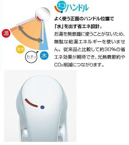 LF-WF340SY｜LIXIL洗面用蛇口 クロマーレS[台][エコハンドル]