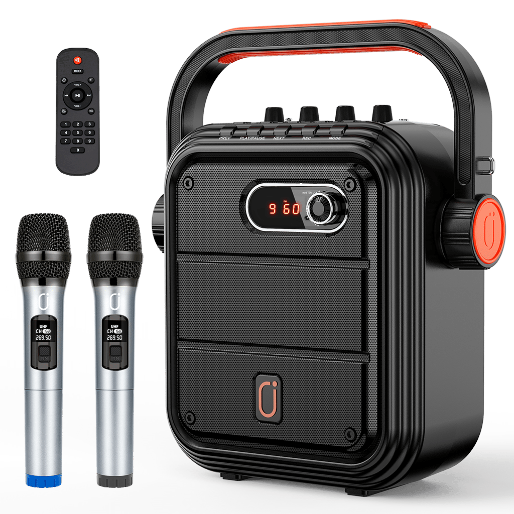 JYX S55 Karaoke Machine with Three Wireless Microphones with Bluetooth
