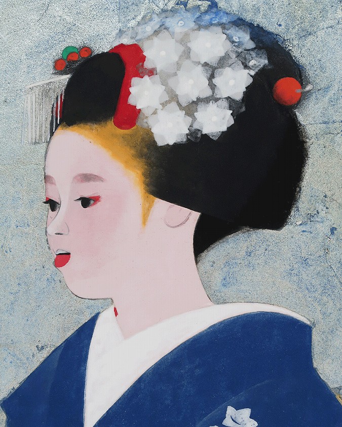 海老名正夫 舞妓 [F10号] | 掛軸(掛け軸)販売／表装ご依頼は掛軸