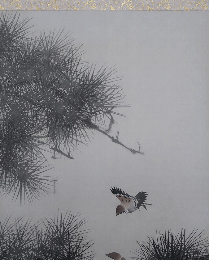 飯田暁春 不老長春 | 掛軸(掛け軸)販売／表装ご依頼は掛軸いっぷく掛軸