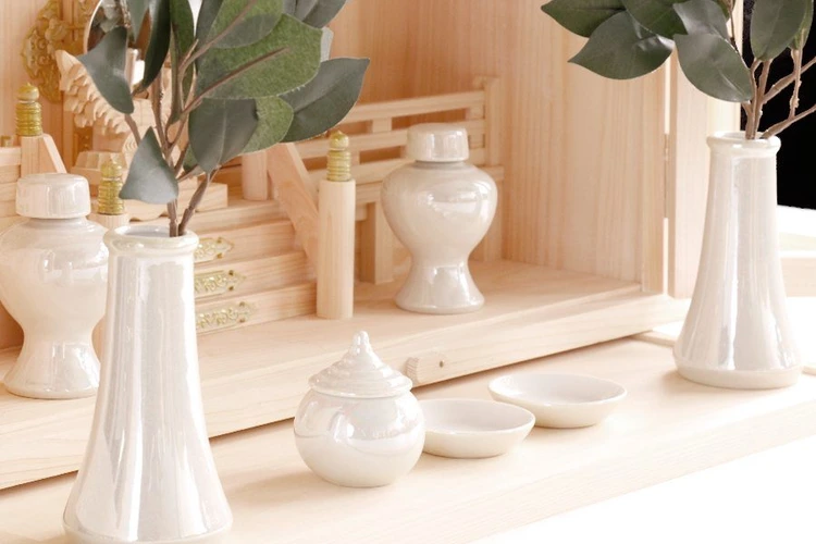 眠り龍の社 白龍 箱宮 20号 パール神具セット 神棚セット｜神棚・神具