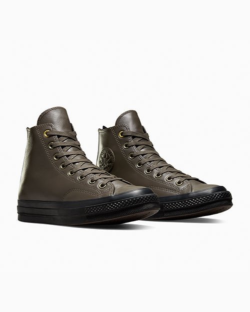 CT70 レザージップ ブラウン ハイカット A02110C - Kanverse.kr