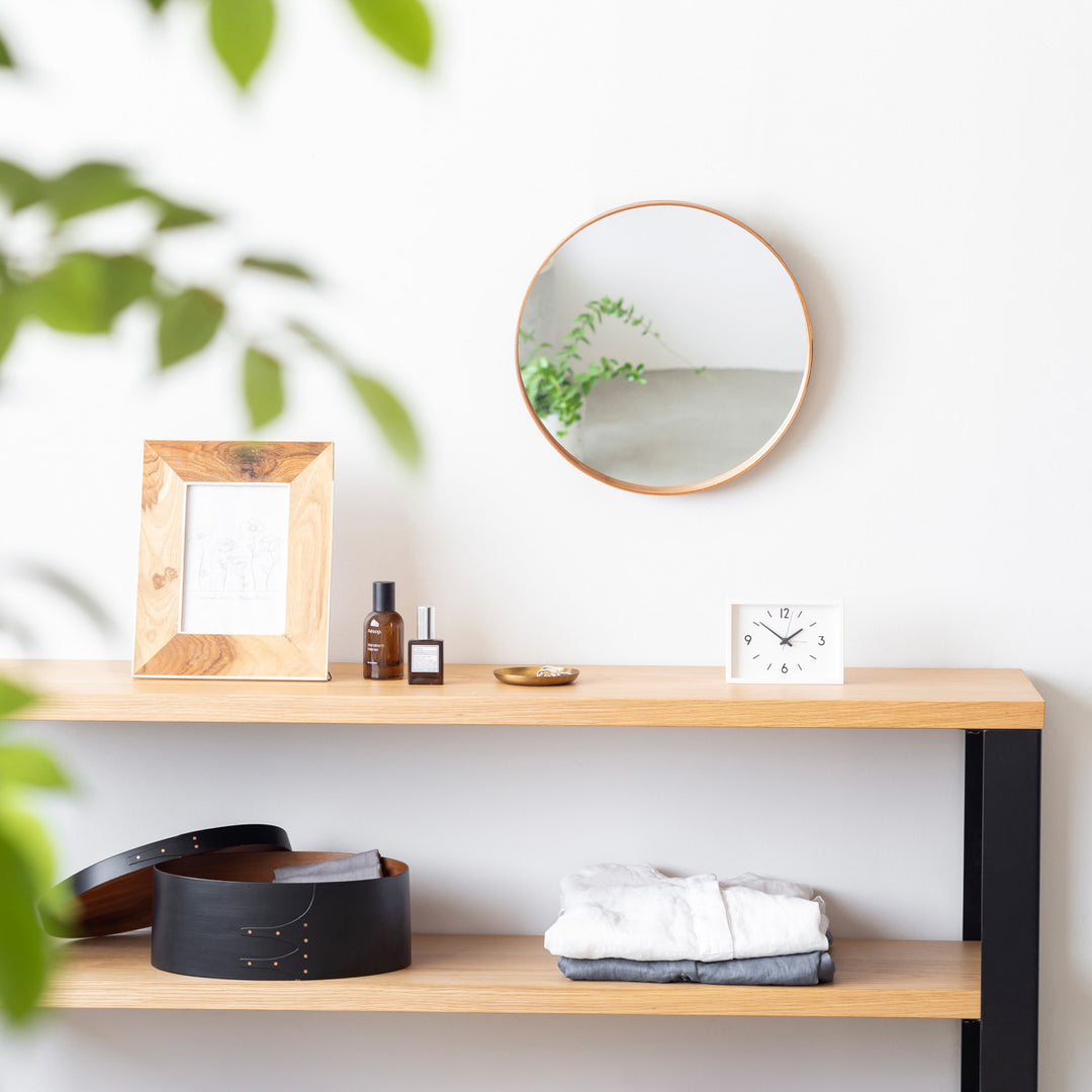 Curve - Wood チェリー材 シェーカーミラー ラウンド型 – KANADEMONO