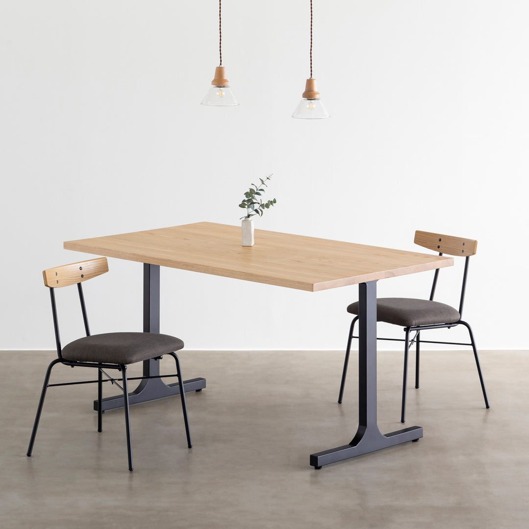 Natural-Industrial ダイニングチェア アイアン脚 Grayish – KANADEMONO