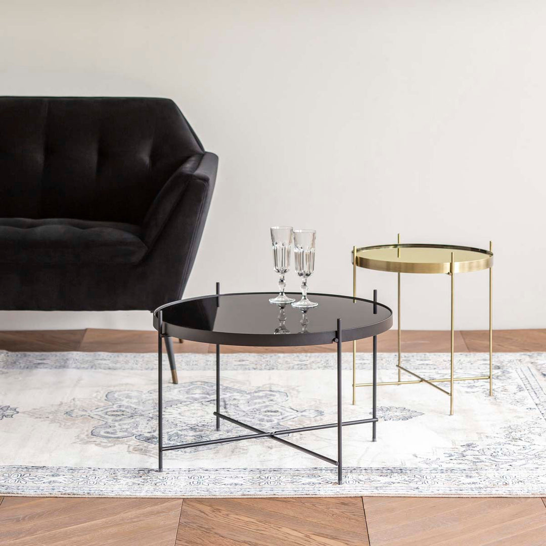 Round Modern Metal Side Table - M – KANADEMONO