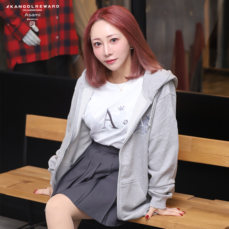 完全受注生産】Asami×KANGOL REWARD コラボZIPパーカー