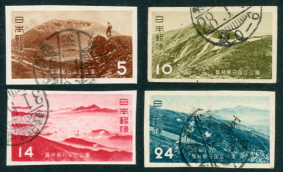 稀少】小型シート丸ごと使用済（三島切手展） ☆ 櫛型印 稀少】小型