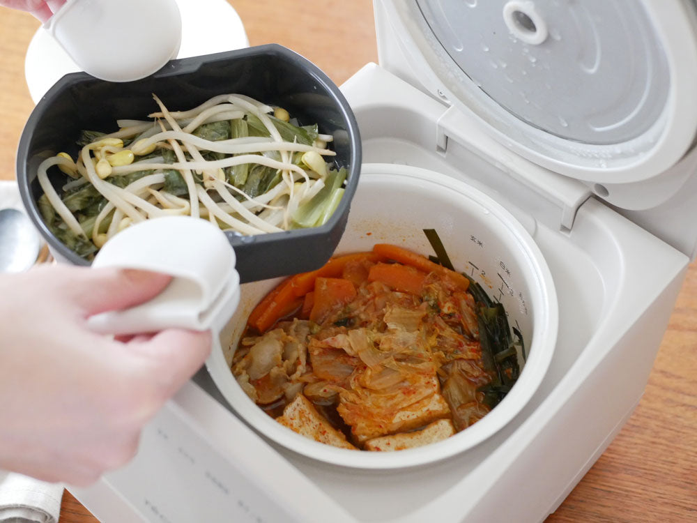 recolte＞ご飯と一緒におかずも作れるクッキングライスクッカー