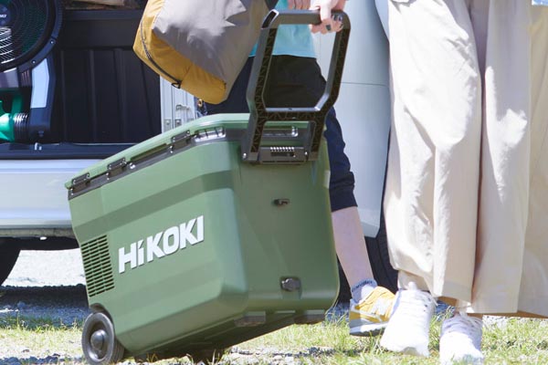 ハイコーキ、外でも冷凍/冷蔵が同時にできる冷温庫。工具の蓄電池で長