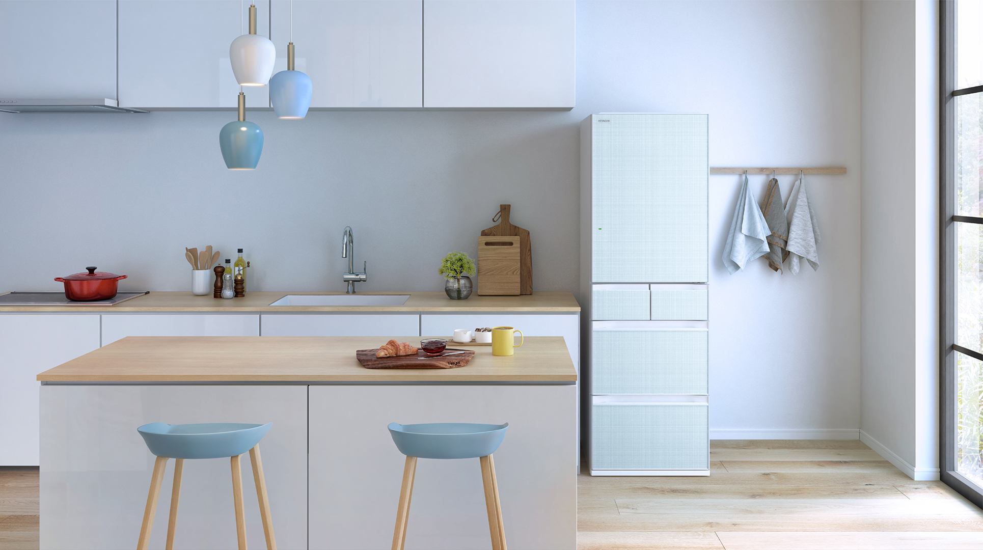 インテリアから発想した冷蔵庫 R-HWS47KC ： 冷蔵庫 ： 日立の家電品