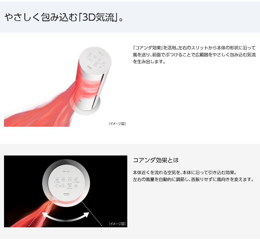 Panasonic リモコン付「ナノイー X」搭載ファンヒーター Hot＆Cool DS