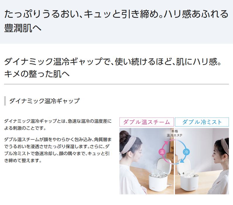 Panasonic スチーマー ナノケア 温冷・化粧水ミストタイプ EH-SA0B-N