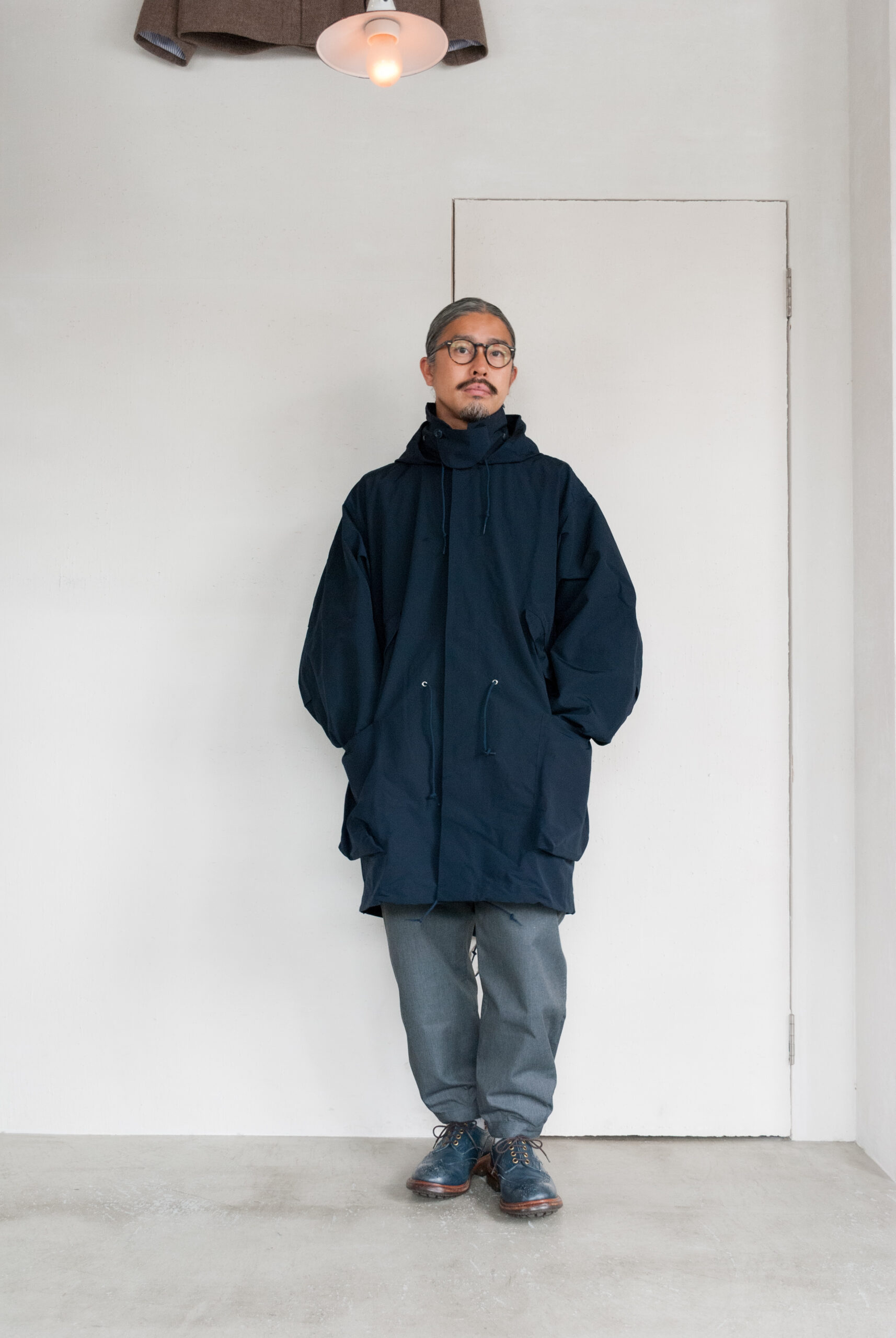 SASSAFRAS Digs Crew Coat 60 / 40 Navy | kado〔カド オノミチ〕