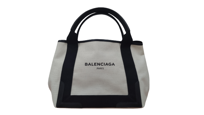 BALENCIAGA バレンシアガ ネイビーカバス バッグ キャンバス 339933の