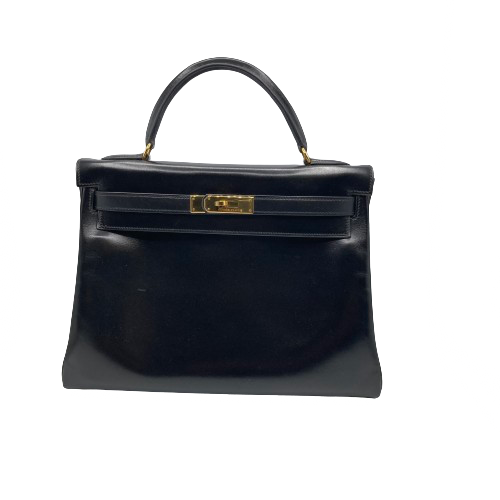 HERMES エルメス ケリー32 バッグ ボックスカーフ ブラックの買取実績