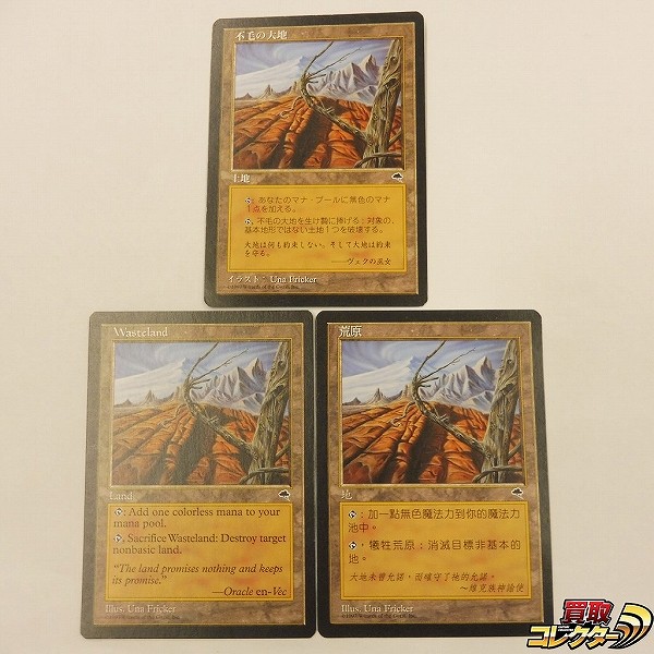 諸*星様 不毛の大地 non foil 4枚セット 英語 MTG l*g様 不毛の大地 4