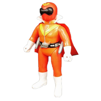 参考価格】旧バンダイ ゴレンジャー アカレンジャー 面取れ ソフビ