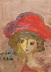 織田広喜「少女」油彩4号