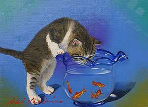 八代亜紀「おいた」油彩4号