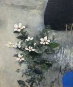 西村計雄「野の花」油彩8号