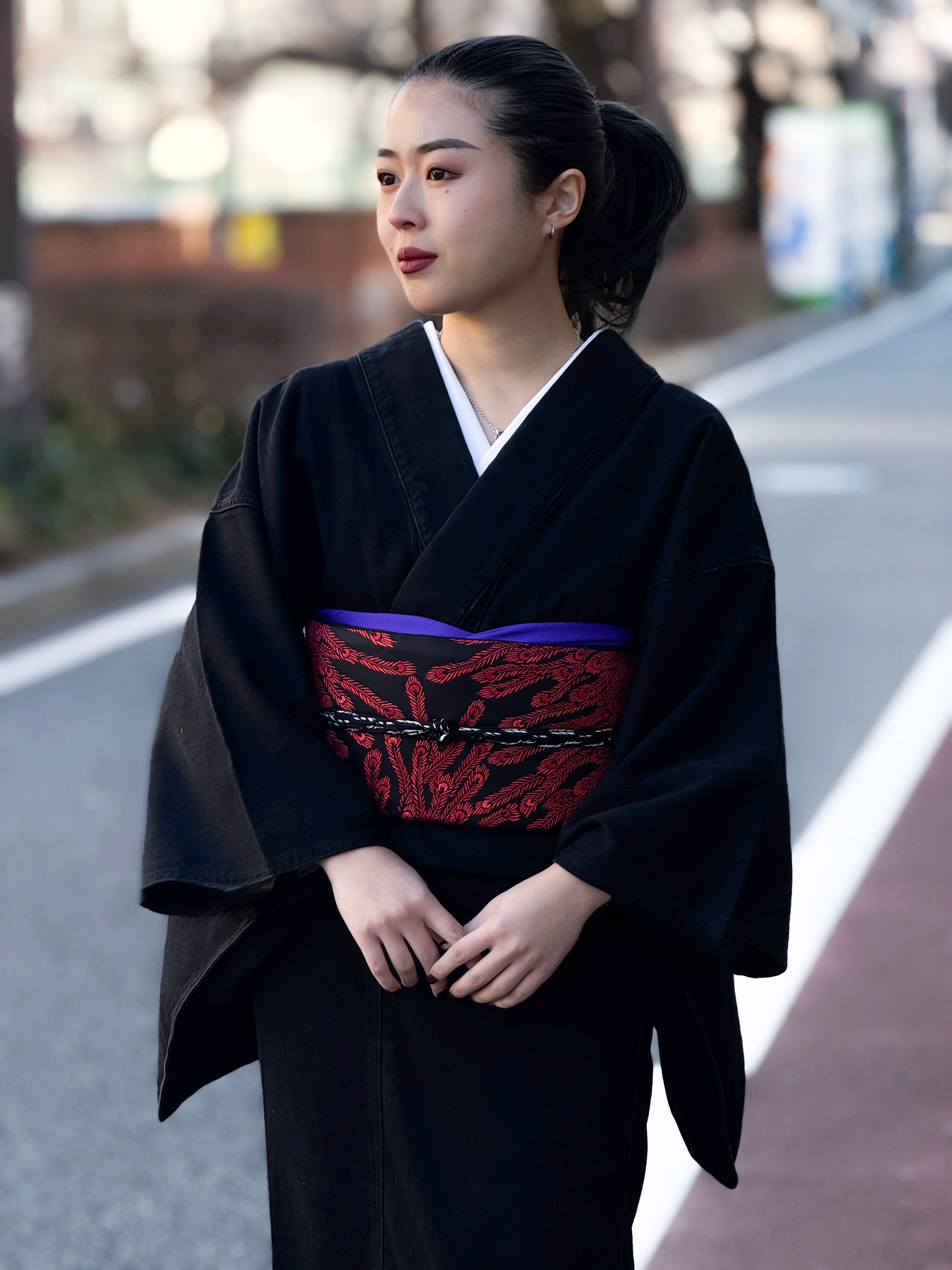 袋帯｜西陣織｜赤孔雀｜KAPUKI｜お仕立て代込み