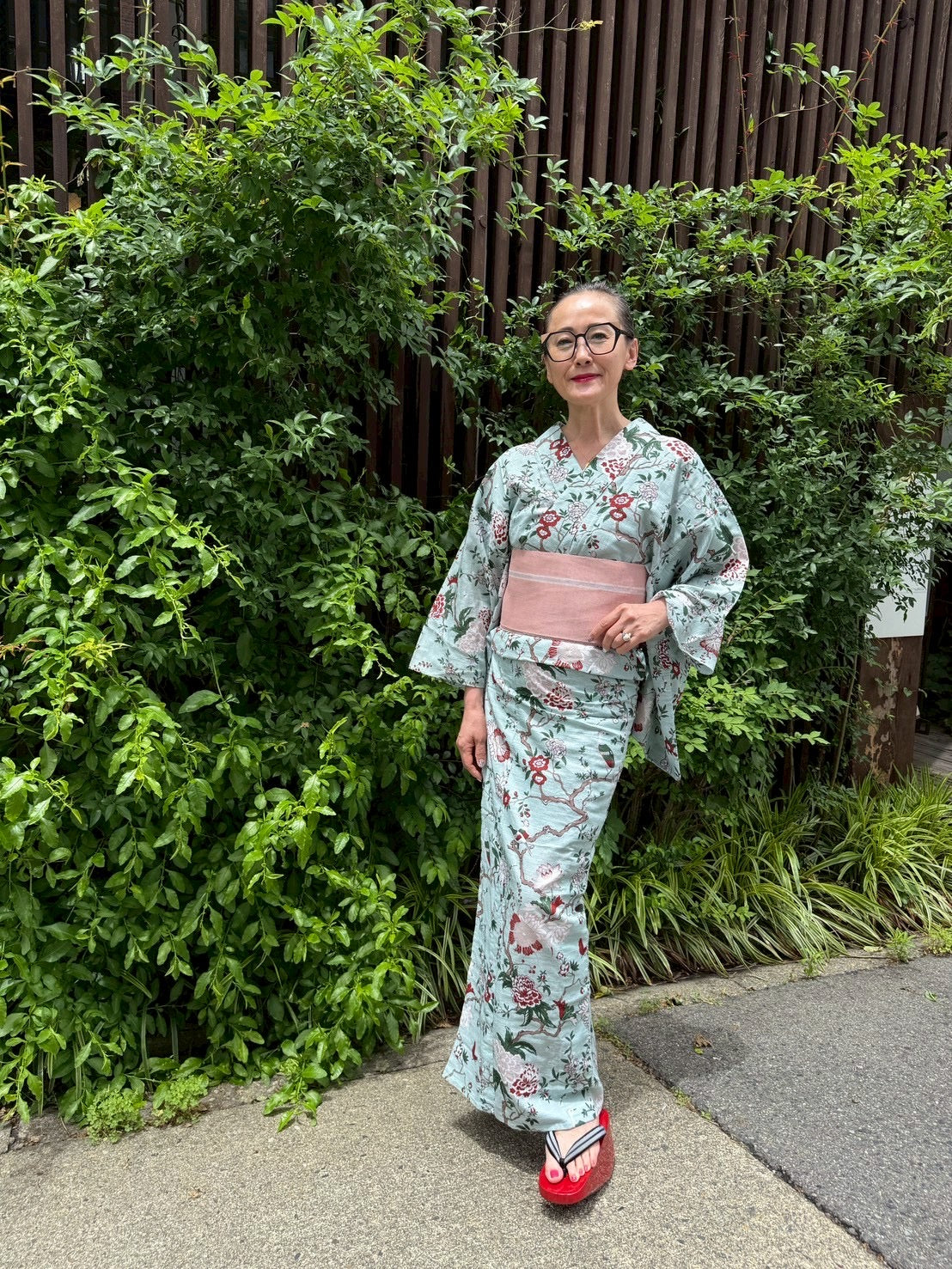 浴衣｜支那の夜 浅葱／箔｜誉田屋源兵衛｜麻世妙