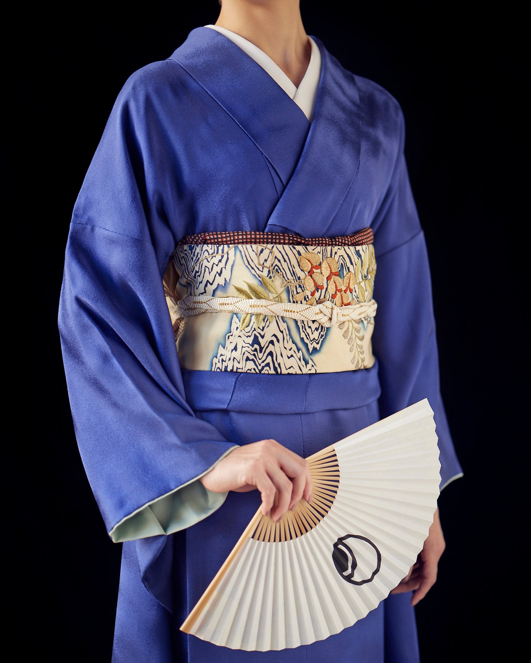 着物｜色無地｜叢雲 青｜正絹｜袷｜お仕立て代込み