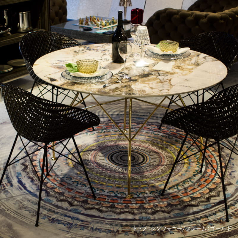 グロッシーラウンド128(トップ ナチュレツンドラ/フレーム ブラック