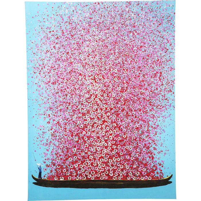 フラワーボート160x120cm タッチドピクチャー＊ ｜【KARE】ドイツの